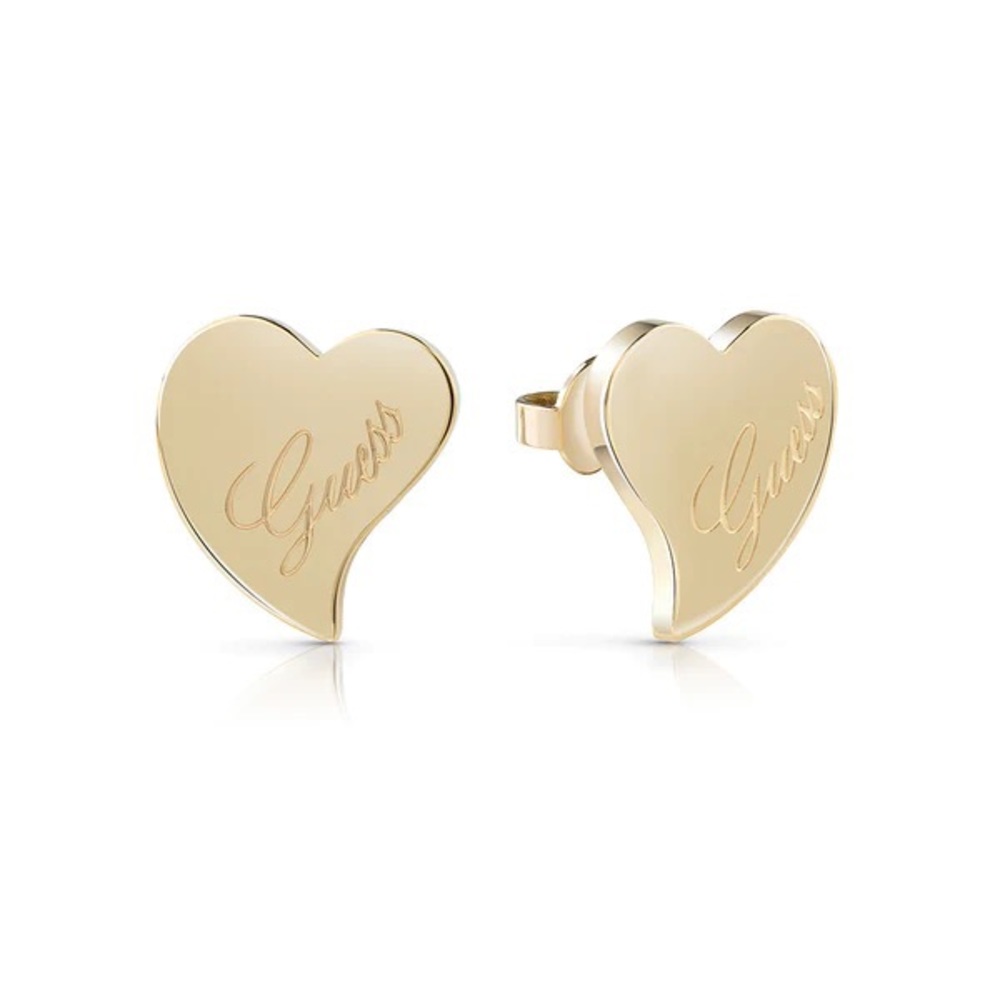 NWOT Guess Heart Shaped Stud Earrings